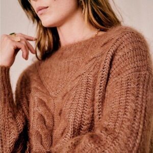 Sézane Marius Jumper in Mottled Camel